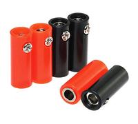 E-Excepcional Conector Banana Jack 6 Piezas 4 mm Banana Hembra Adaptador de Cable de Altavoz Negro Rojo