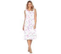 e.Femme® Ana 1160 - Camisón de algodón para Mujer, Flores/Rosa, 54