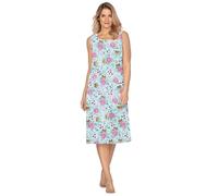 e.Femme - Camisón de noche Ana 1160 de algodón para mujer, Flores/Rosa/Marrón, 38
