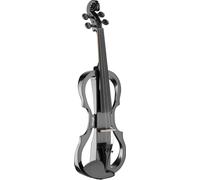 E-Geige, E-Violin, Conjunto Completo De Violín Silencioso, Negro Metálico