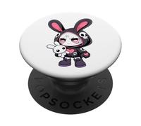 E-Girl Lindo conejo gótico anime gótico kawaii espeluznante estética PopSockets PopGrip Adhesivo