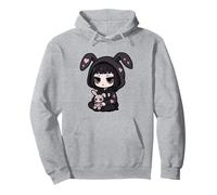 E-Girl Lindo conejo gótico anime gótico kawaii espeluznante estética Sudadera con Capucha