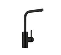 KLUDI E-GO Mezclador monomando electrónico de fregadero, palanca cerrada, con sensor, alimentación de red, 422206675, Color: negro mate intenso
