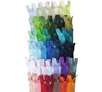 E-Goal - Cremalleras de nailon con extremo cerrado para costura - 39 colores, 40 cm