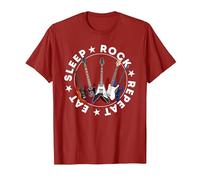 E Guitar Cool My Life Rocks Guitarists Camiseta, Hombre, Arándano, M
