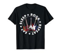 E Guitar Cool My Life Rocks Guitarists Camiseta, Hombre, Negro, L