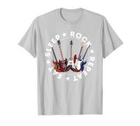 E Guitar Cool My Life Rocks Guitarists Camiseta, Hombre, Plata, XL