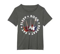 E Guitar Cool My Life Rocks Guitarists Camiseta, Mujer Tallas Grandes, Asfalto, 3XL Grande