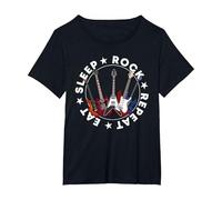 E Guitar Cool My Life Rocks Guitarists Camiseta, Mujer Tallas Grandes, Negro, 6XL Grande