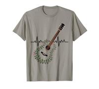 E-Guitar En Armonía Floral Naturaleza Camiseta