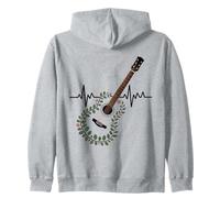 E-Guitar En Armonía Floral Naturaleza Sudadera con Capucha