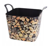 NO DISPONIBLE Cesta Flexible LEÑA Mod. Troncos. Dimensiones: 40x40x31cm. Fabricado EN PLÁSTICO, Multicolor