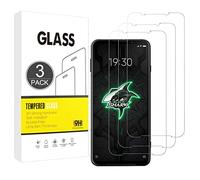 E-Hamii [3 Piezas] Vidrio Templado Inastillable 9H Compatible con Xiaomi Black Shark 3,Protector de Pantalla[Cristal HD Claro]de 0.33 mm para Xiaomi Black Shark 3