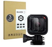 E-Hamii Protector De Pantalla Compatible Con GoPro Hero4/Hero5 Session,[Resistente A Los Rayos,Alta Definición,Sin Burbuja], [3 Pack] Protector De Vidrio Templado Para GoPro Hero4/Hero5 Session