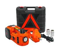 E-HEELP Kit de gato hidráulico eléctrico para coche, 5 toneladas, 12 V, elevador de gato (rango de elevación: 6.1 ~ 17.7 pulgadas) con llave de impacto eléctrica para SUV, MPV, sedán, camión, cambio
