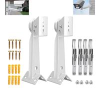 E-HORDE Soporte Pared Cámara Ajustable 360°, Soporte de Montaje en Pared para Cámara de Vigilancia de CCTV Universal con Bucles y Tornillos