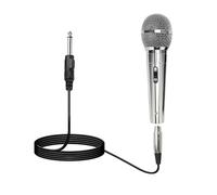 E I F E R Micrófono dinámico profesional con cable, micrófono de mano clásico plateado para KTV en casa, amplificador, reuniones, escenario y karaoke