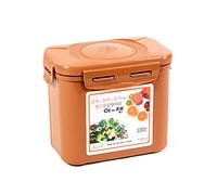 e-jen Recipiente de fermentación probiótico para kimchi, chucrut con tapa de vacío, color marrón gres (3,4 L)