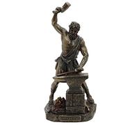 e-katastima Hephaestus Greek God of Fire and Forge Decorative Statue Sculpture Figure Bronze Finish