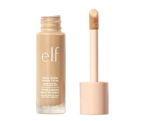 e.l.f. Cosmetics Halo Glow Liquid Filter, iluminador líquido brillo Booster para una tez radiante, infundido con ácido hialurónico, luz justa