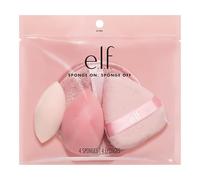 e.l.f. - Kit de esponja, juego de esponjas de maquillaje de cuatro piezas para aplicar, mezclar y quitar el maquillaje facial, vegano y libre de crueldad animal