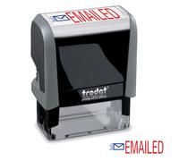 E-MAILED Trodat Printy 4912 Self-Inking Two Color Stock Message Stamp