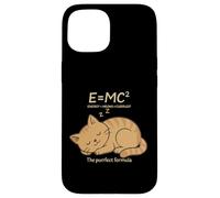 E = MC² Cat Meows Cuddles Fórmula Kitty Física Juego de Palabras Nerd Carcasa para iPhone 15
