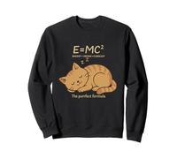 E = MC² Cat Meows Cuddles Fórmula Kitty Física Juego de Palabras Nerd Sudadera