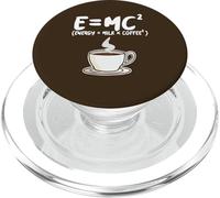 E=mc2 energía leche y café PopSockets PopGrip para MagSafe