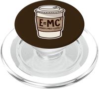 E=mc2 energía leche y café PopSockets PopGrip para MagSafe