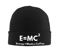 E=MC2 Energy = Leche + Café Cuff Gorro de Punto para Gorras de Punto Unisex Winter Skullies
