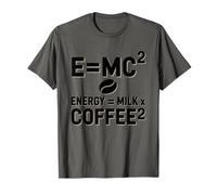 E=MC2 Física Diciendo Nerd Pun Energía a Través del Café Camiseta