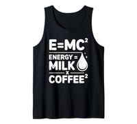 E=MC2 Física Diciendo Nerd Pun Energía a Través del Café Camiseta sin Mangas
