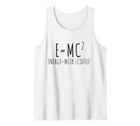 E=MC2 Física Diciendo Nerd Pun Energía a Través del Café Camiseta sin Mangas