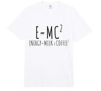 E=MC2 Física Diciendo Nerd Pun Energía a Través del Café Comfort Colors Adult Heavyweight T-Shirt