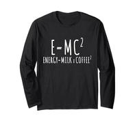 E=MC2 Física Diciendo Nerd Pun Energía a Través del Café Manga Larga