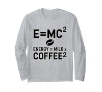 E=MC2 Física Diciendo Nerd Pun Energía a Través del Café Manga Larga