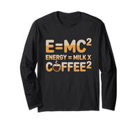 E=MC2 Física Diciendo Nerd Pun Energía a Través del Café Manga Larga