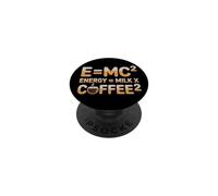 E=MC2 Física Diciendo Nerd Pun Energía a Través del Café PopSockets PopGrip Adhesivo