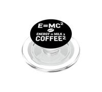 E=MC2 Física Diciendo Nerd Pun Energía a Través del Café PopSockets PopGrip para MagSafe