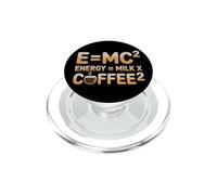 E=MC2 Física Diciendo Nerd Pun Energía a Través del Café PopSockets PopGrip para MagSafe