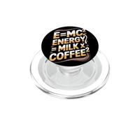 E=MC2 Física Diciendo Nerd Pun Energía a Través del Café PopSockets PopGrip para MagSafe