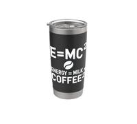 E=MC2 Física Diciendo Nerd Pun Energía a Través del Café Vaso térmico de acero inoxidable de doble pared