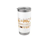 E=MC2 Física Diciendo Nerd Pun Energía a Través del Café Vaso térmico de acero inoxidable de doble pared