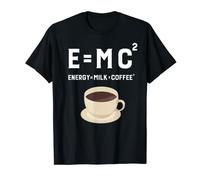 E=MC2 Funny Science Coffee Energy Milk Coffee T-shirt Regalo Camiseta
