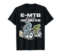 E-MTB Gracioso Liebre Tortuga Carrera Bici Eléctrica Humor Camiseta