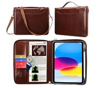 E NET-CASE Funda para iPad (A16) 11ª Generación 2025 11 Pulgadas, iPad 10ª Generación 10,9 Pulgadas 2022,Funda Tipo maletín,Marrón