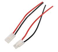 E-outstanding 2 cables adaptadores macho y hembra de 16 AWG de 15 cm para carga de batería de litio RC