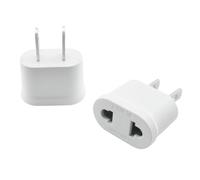 E-outstanding 2 unidades redondas planas de doble propósito convertidor de enchufe convertidor de enchufe adaptador de enchufe para altavoz Bluetooth, energía móvil, tablet, PC, maquinilla de afeitar