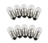 E-outstanding 25 mini bombillas E10 con base de tornillo, luz indicadora, incandescente, para bricolaje, lámpara de linterna antigua, luz amarilla cálida, 2,5 V 0,3 A